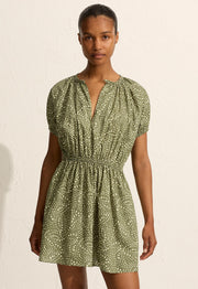 Cocoon Mini Dress - Jasmine (Olive) - Matteau